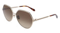 Salvatore Ferragamo Round Oversize Sun - Golden