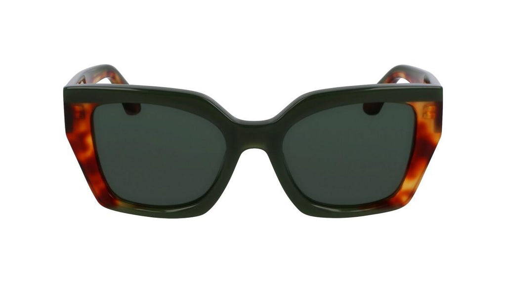 Salvatore Ferragamo Kat Sun - Tortoise & Green