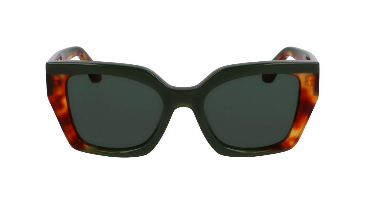 Salvatore Ferragamo Kat Sun - Tortoise & Green