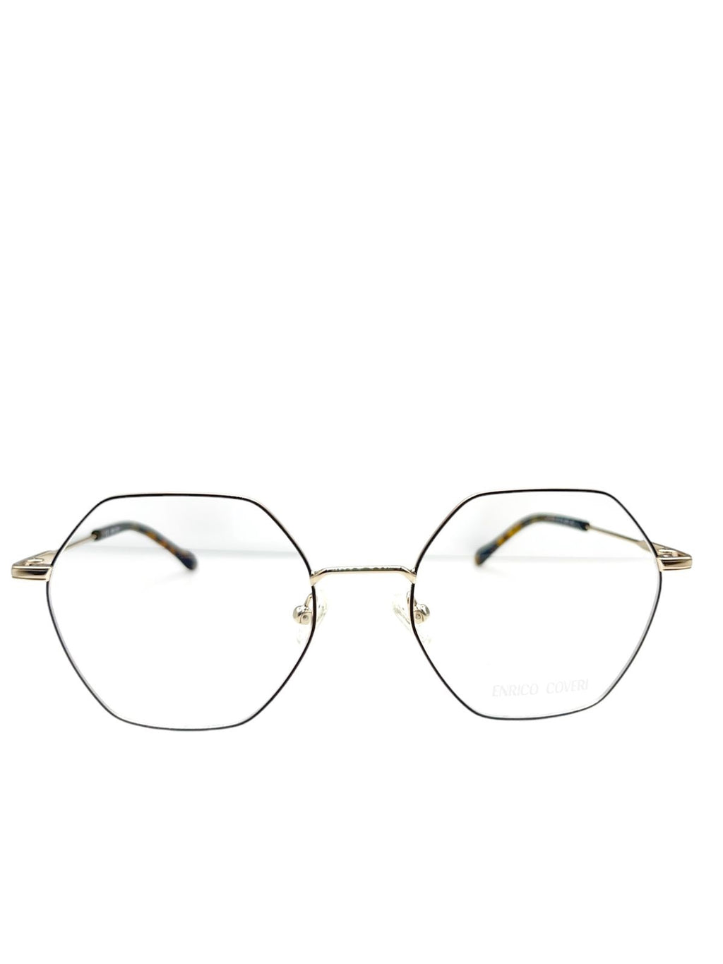 Enrico Coveri Hexagonal Read - Silver & Tortoise