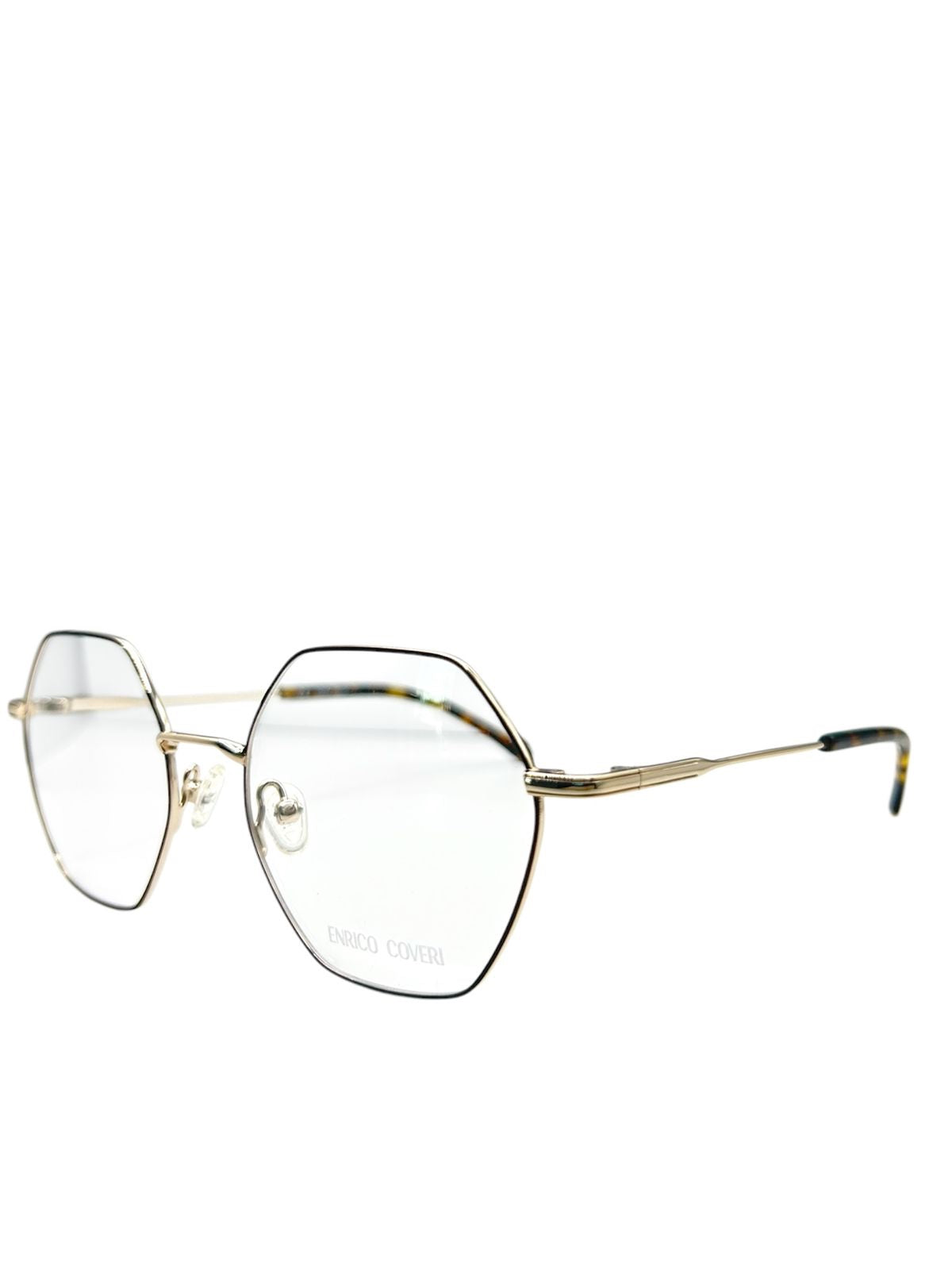 Enrico Coveri Hexagonal Read - Silver & Tortoise