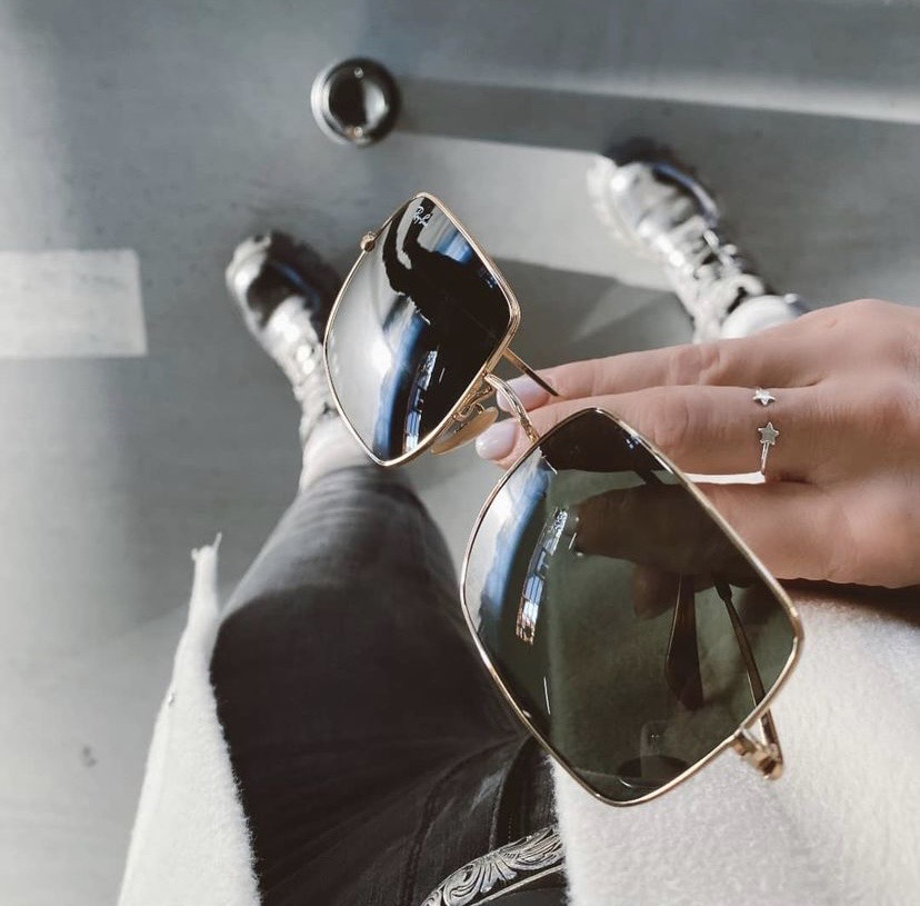 Ray Ban Square Sun - Gold Metal