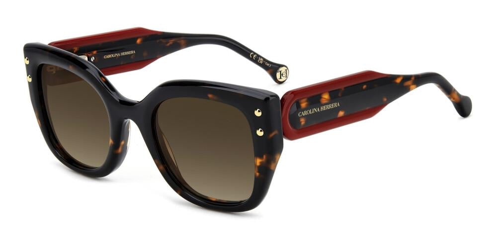 Carolina Herrera Kat Sun - Tortoise & Red