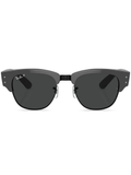 Ray Ban Mega Clubmaster Sun - Polished Grey on Black Polarized