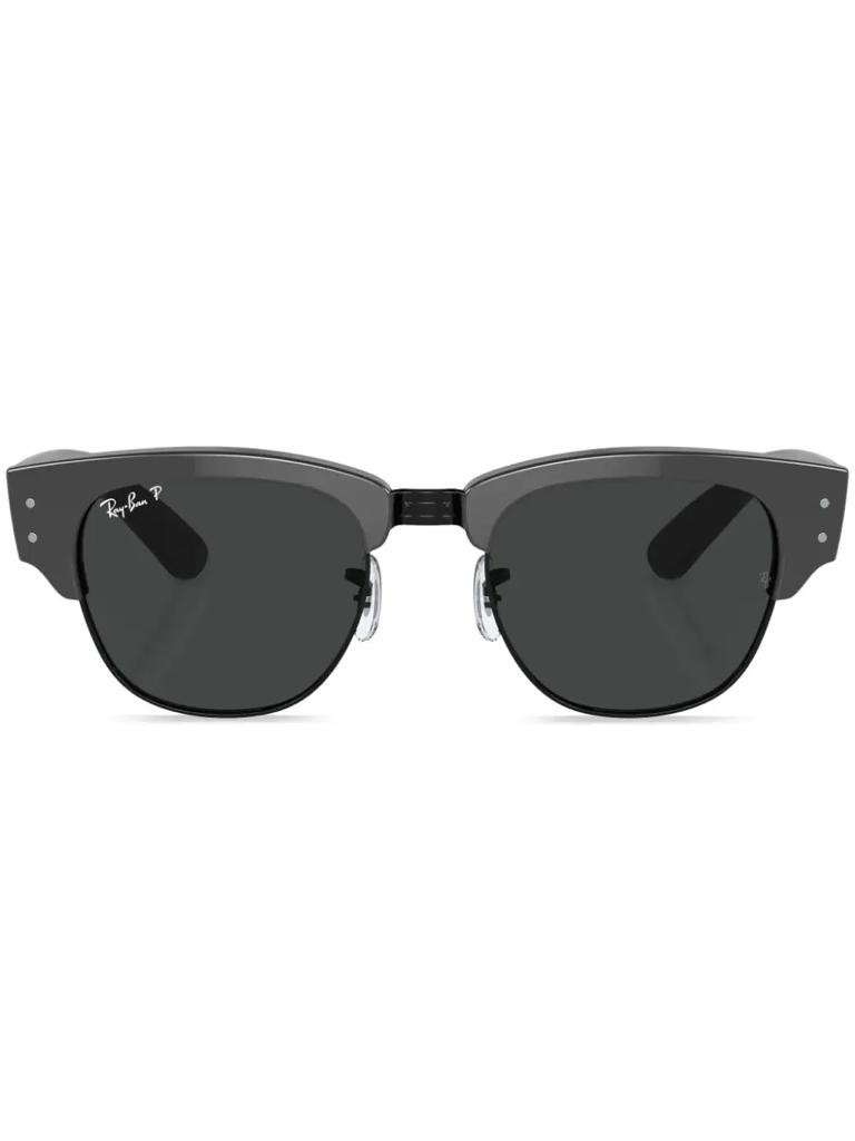 Ray Ban Mega Clubmaster Sun - Polished Grey on Black Polarized