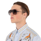 Salvatore Ferragamo Pilot Sun - Black & Grey Gradient