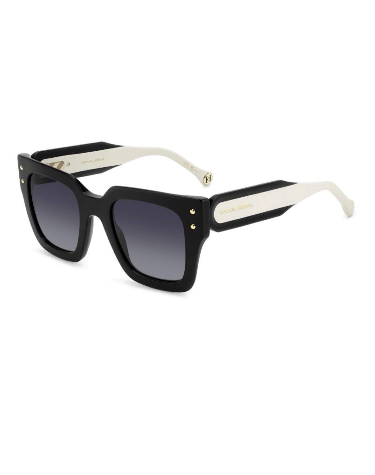 Carolina Herrera Oversize Square Sun - Black & white