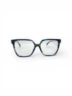 Enrico Coveri Square Read - Blue & Green Tortoise
