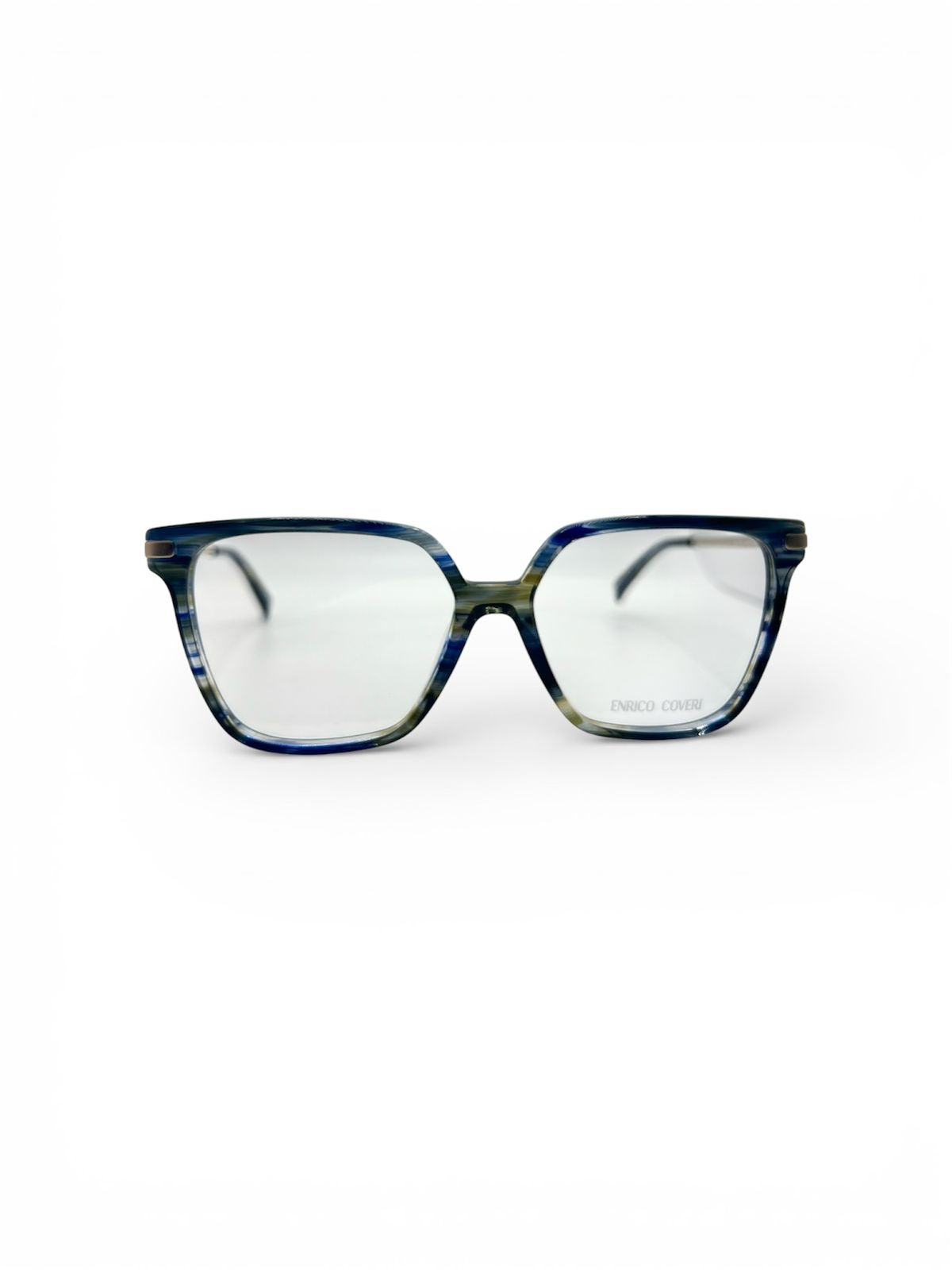 Enrico Coveri Square Read - Blue & Green Tortoise