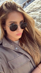 Ray Ban Round Metal Sun - Antiqued Grey Dark