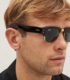 Ray Ban Mega Clubmaster Sun - Black & Gold