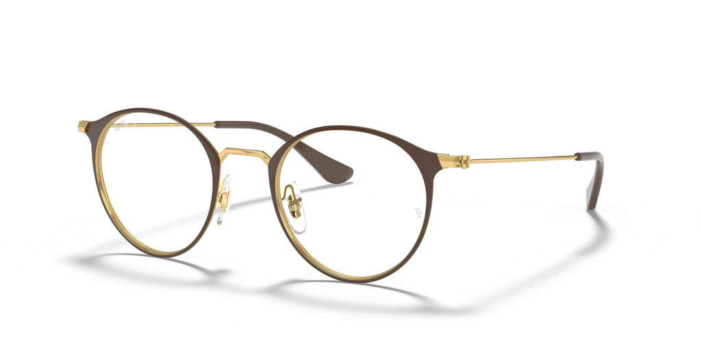Ray Ban Round Phantos - Brown and Gold