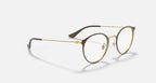 Ray Ban Round Phantos - Brown and Gold