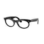 Ray Ban Oval Eyeglasses - Shiny Black