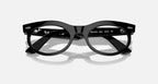 Ray Ban Oval Eyeglasses - Shiny Black