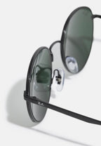 Ray Ban Round Flat Sun - Black