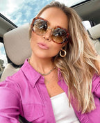 Salvatore Ferragamo Sun - Tortoise & Gold