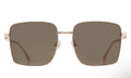 Ferragamo Gold Ladies Square Sunglasses