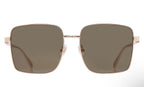 Ferragamo Gold Ladies Square Sunglasses