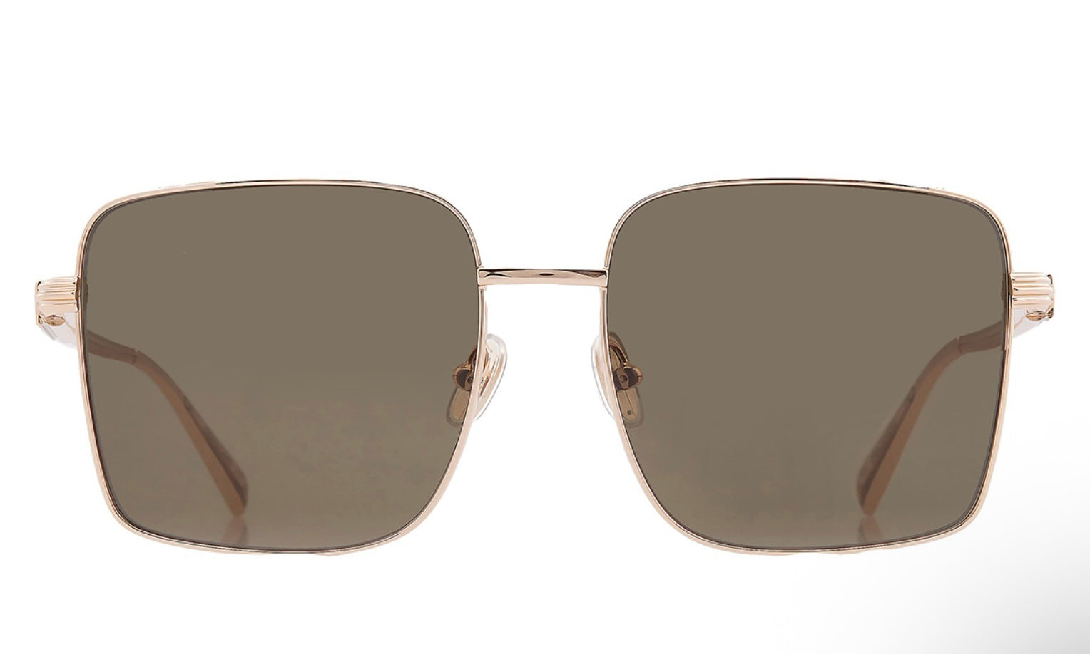 Ferragamo Gold Ladies Square Sunglasses