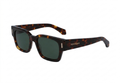 Ferragamo Square Tortoise Sun - Green Lens
