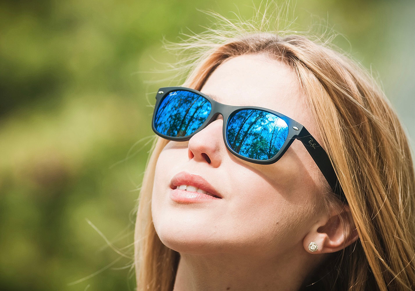 Ray Ban New Wayfarer Flash Sun - Black & Blue