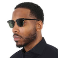 Ray Ban Clubmaster Metal Sun - Black & Gold
