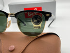Ray Ban Clubmaster Metal Sun - Black & Gold