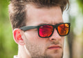Ray Ban Justin Color Mix Sun - Black & Red Mirror