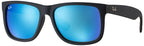 Ray Ban Justin Color Mix Sun - Black & Blue Mirror