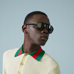 Gucci Pilot Sun - Black & Grey