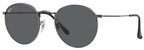 Ray Ban Round Metal Sun - Antiqued Grey Dark