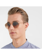 Ray Ban Round Sun - Gold & Brown