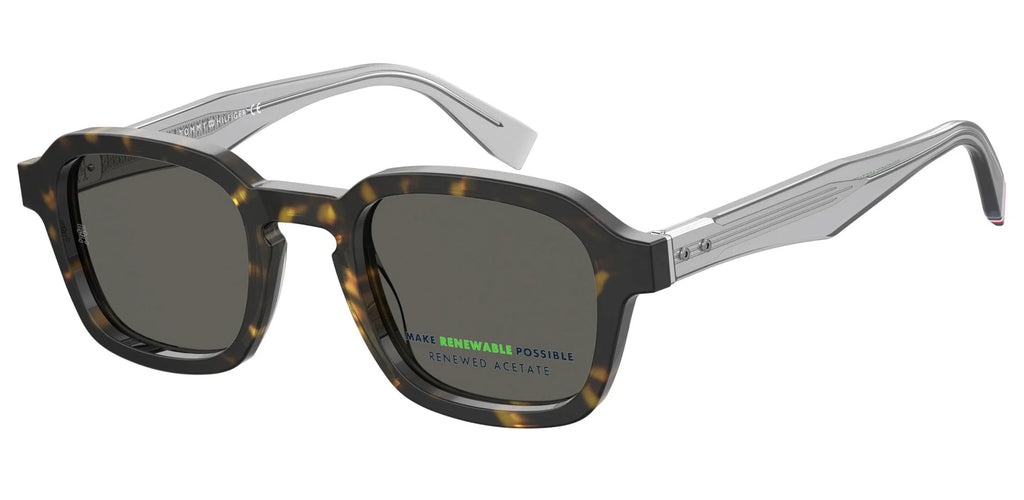 Tommy Hilfiger Square Sun - Tortoise & Clear