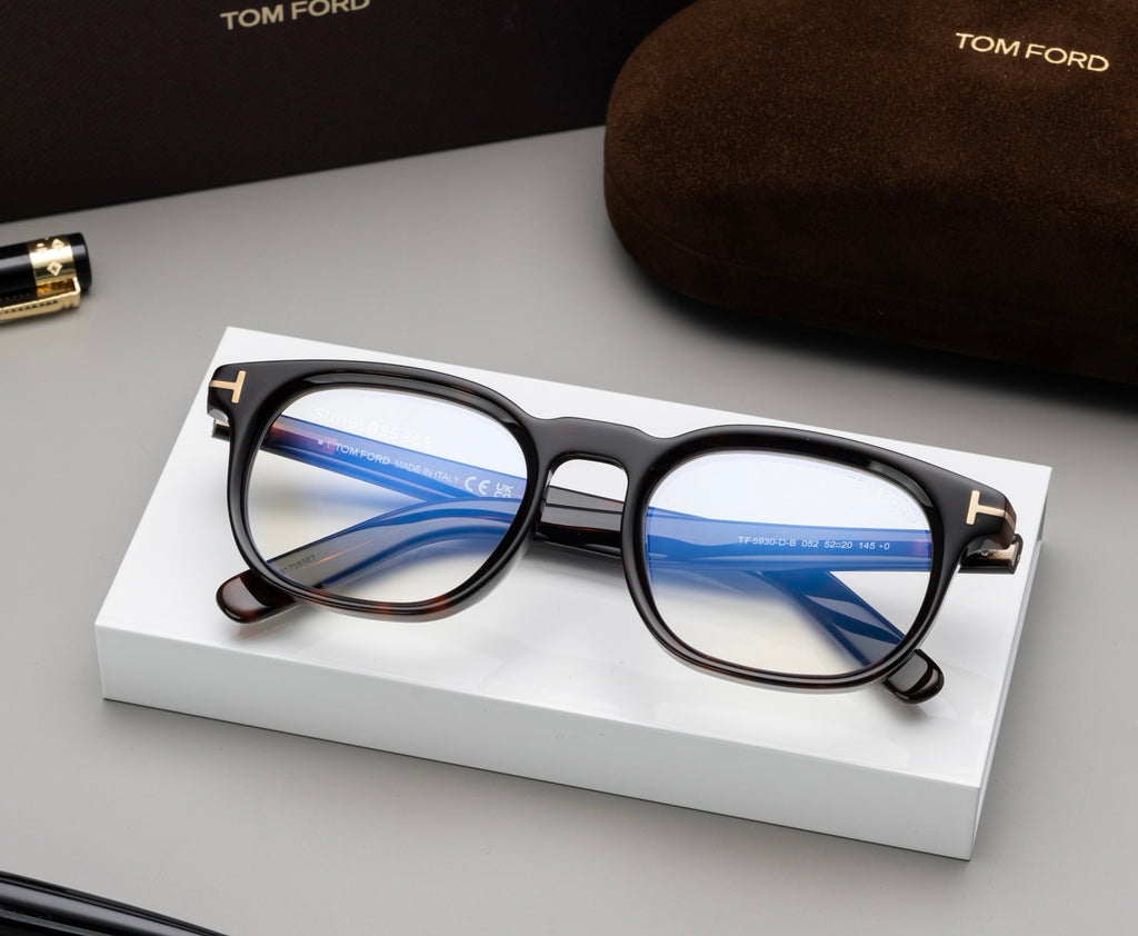 Tom Ford Square Blue Light Read - Dark Tortoise
