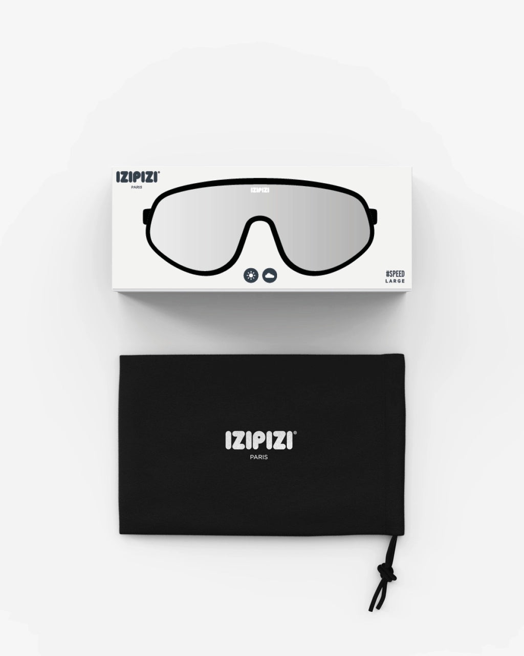 Izipizi Speed #L - Black & Silver Mirror