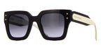 Carolina Herrera Oversize Square Sun - Black & white