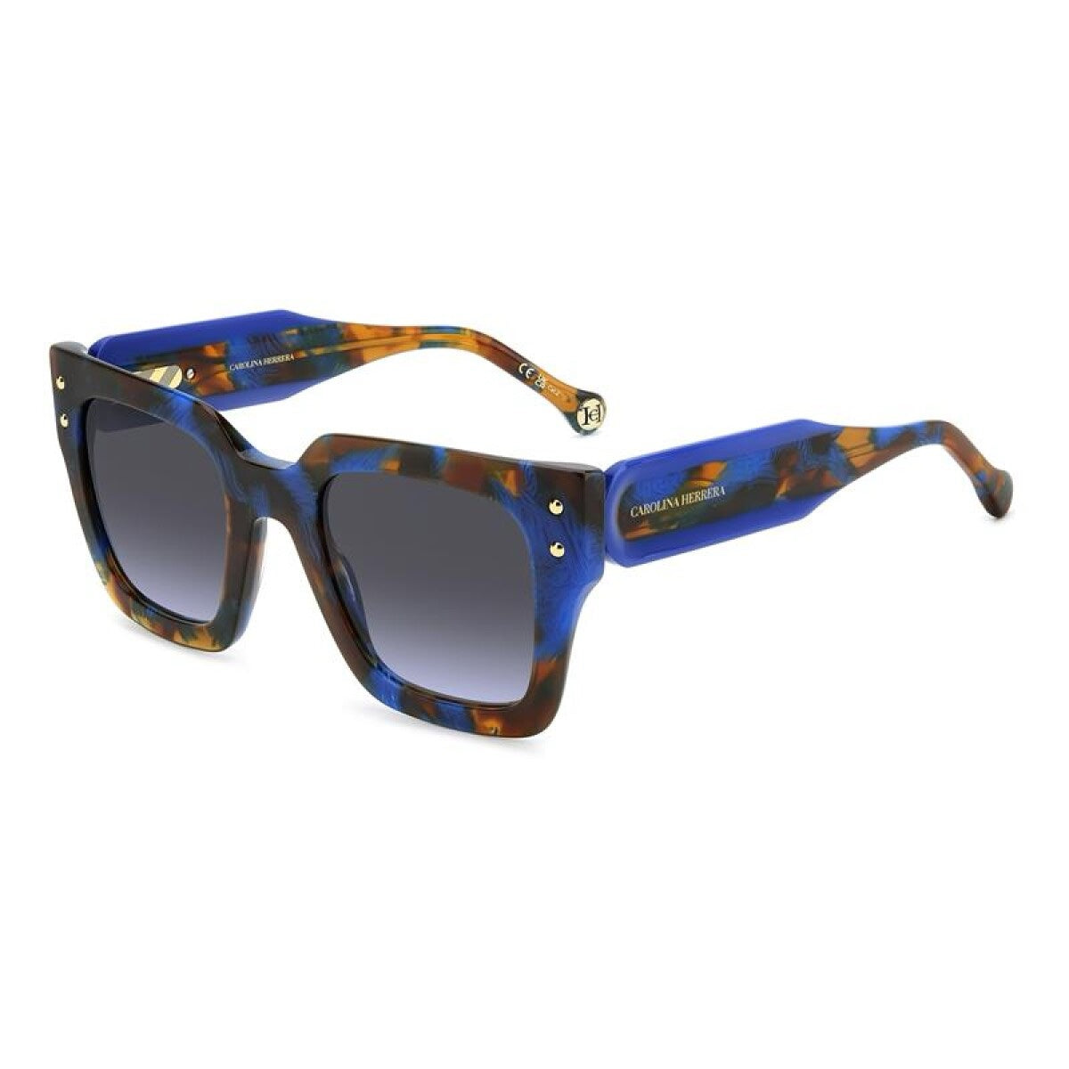 Carolina Herrera Oversize Square Sun - Blue Tortoise