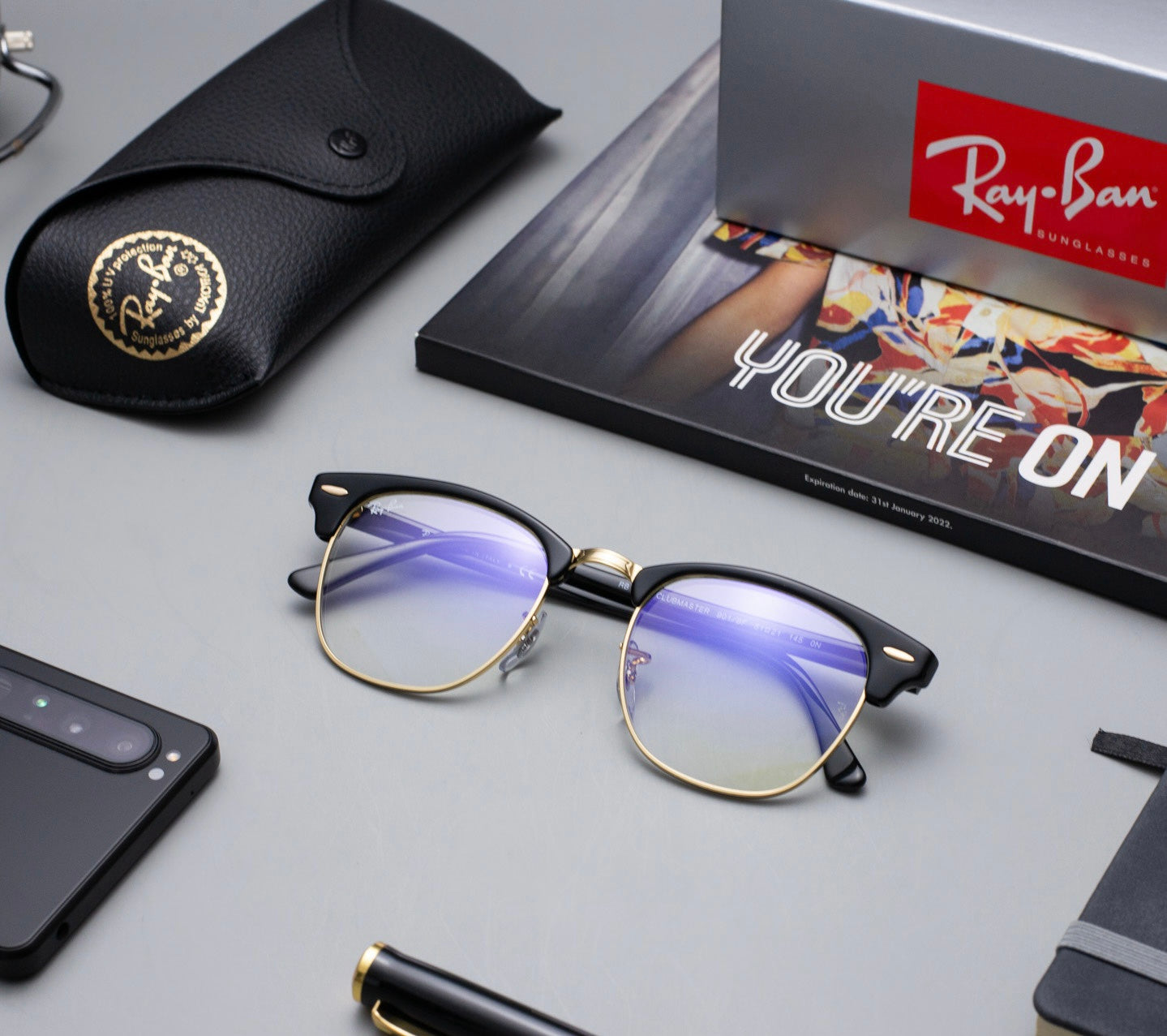 Ray Ban Clubmaster Blue Block Read - Classic
