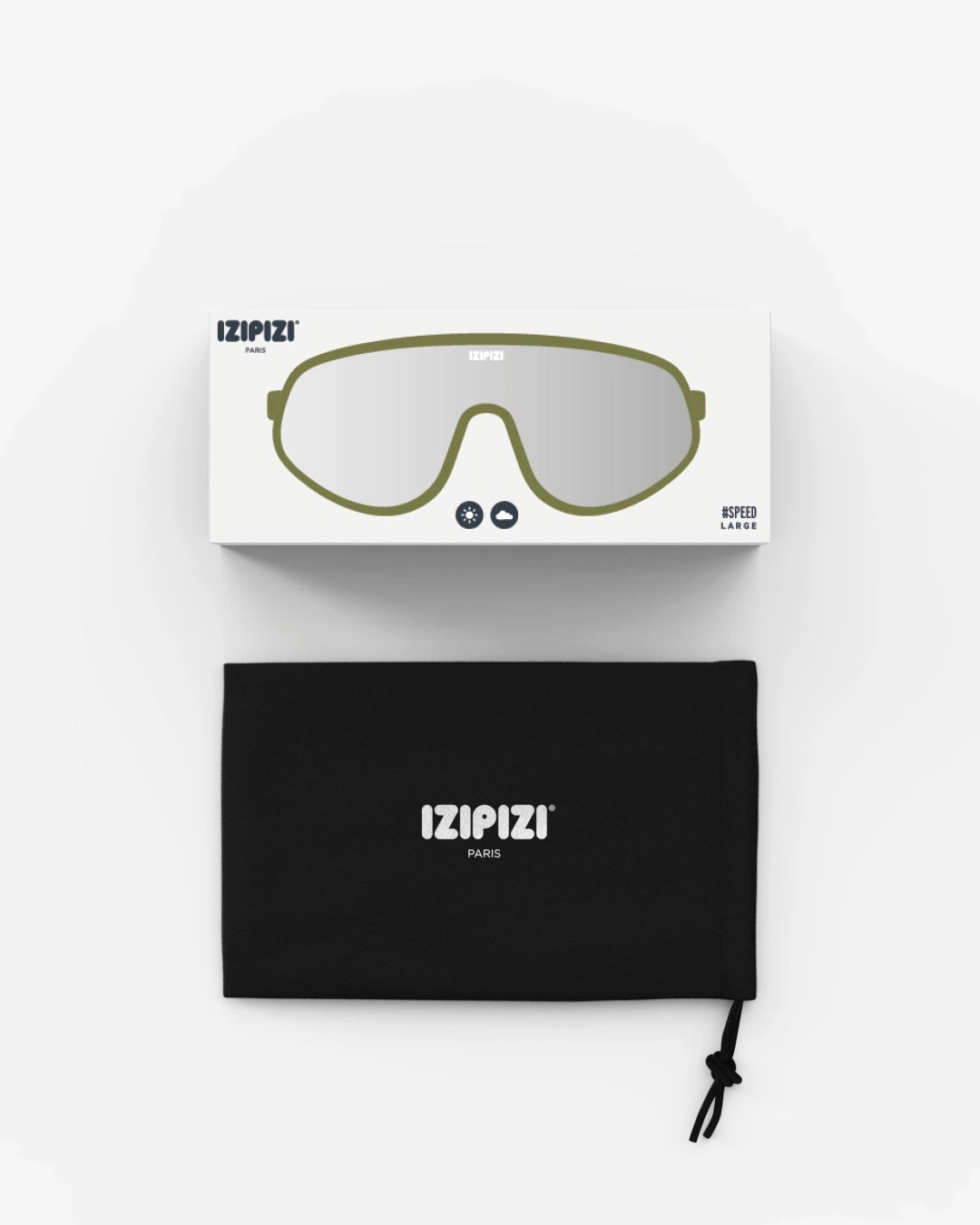 Izipizi Speed #L - Sage Green & Silver Mirror