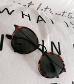 Ray Ban Round Fleck Sun - Black Havana