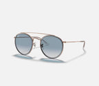 Ray Ban Double Bridge Sun - Transparent Brozen Copper & Light Blue