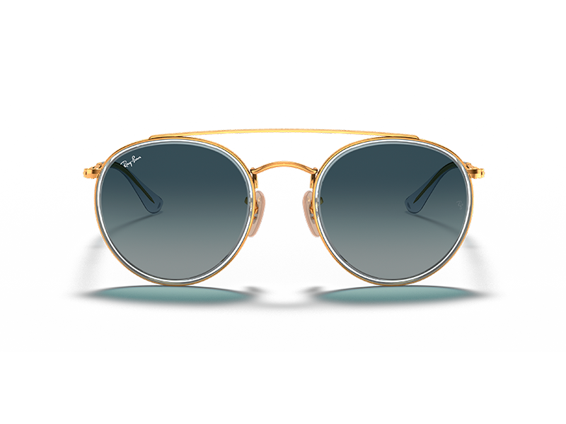 Ray Ban Double Bridge Sun - Gold & Blue Gradient