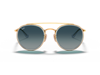 Ray Ban Double Bridge Sun - Gold & Blue Gradient
