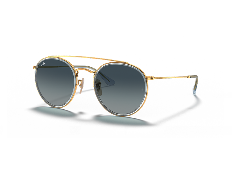 Ray Ban Double Bridge Sun - Gold & Blue Gradient
